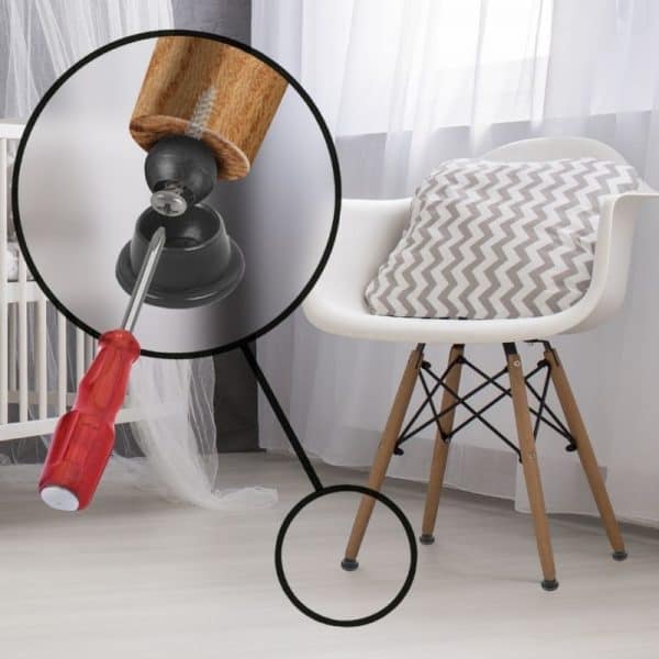 CB213 Slipstick Gorilla Glides Furniture Sliders Swivel Foot For Angled Chair Legs 19mm Round