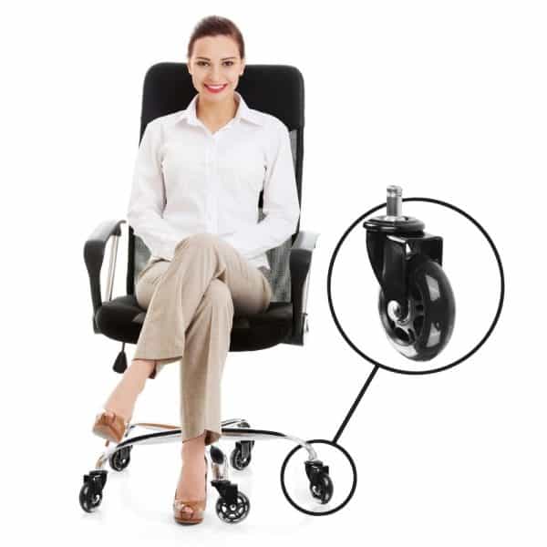 Slipstick CB690 Rubber Rollerblade Style Replacement Office Chair Wheel Image 6