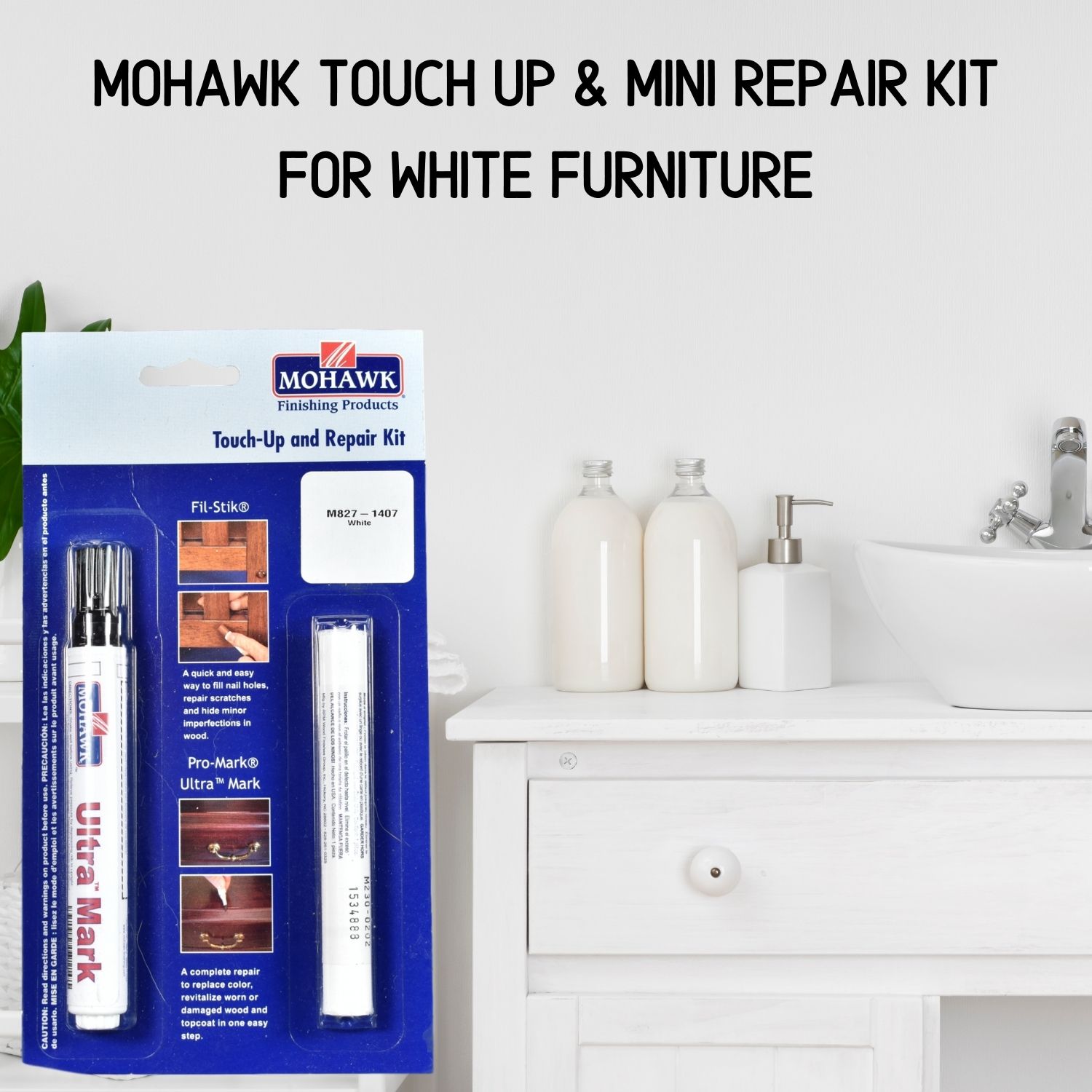 White Furniture Touch Up Pen Repairs Wood Floor Cabinets Scratches Quick  Drying