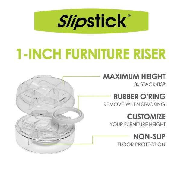 Adjustable Furniture Risers Slipstick 1 inch Stackit CB658 Clear Image 9