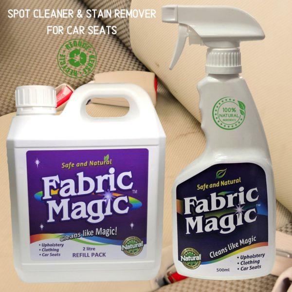 Fabric Magic Spot Cleaner & Stain Remover For Car Seats 500ml with 2 litre Refill