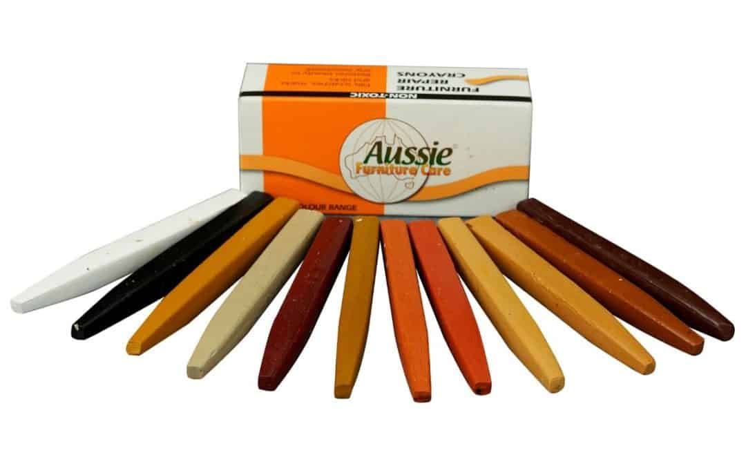 Aussie Furniture Care  Furniture Repair Crayons Box of 12 Mixed Wood Tones