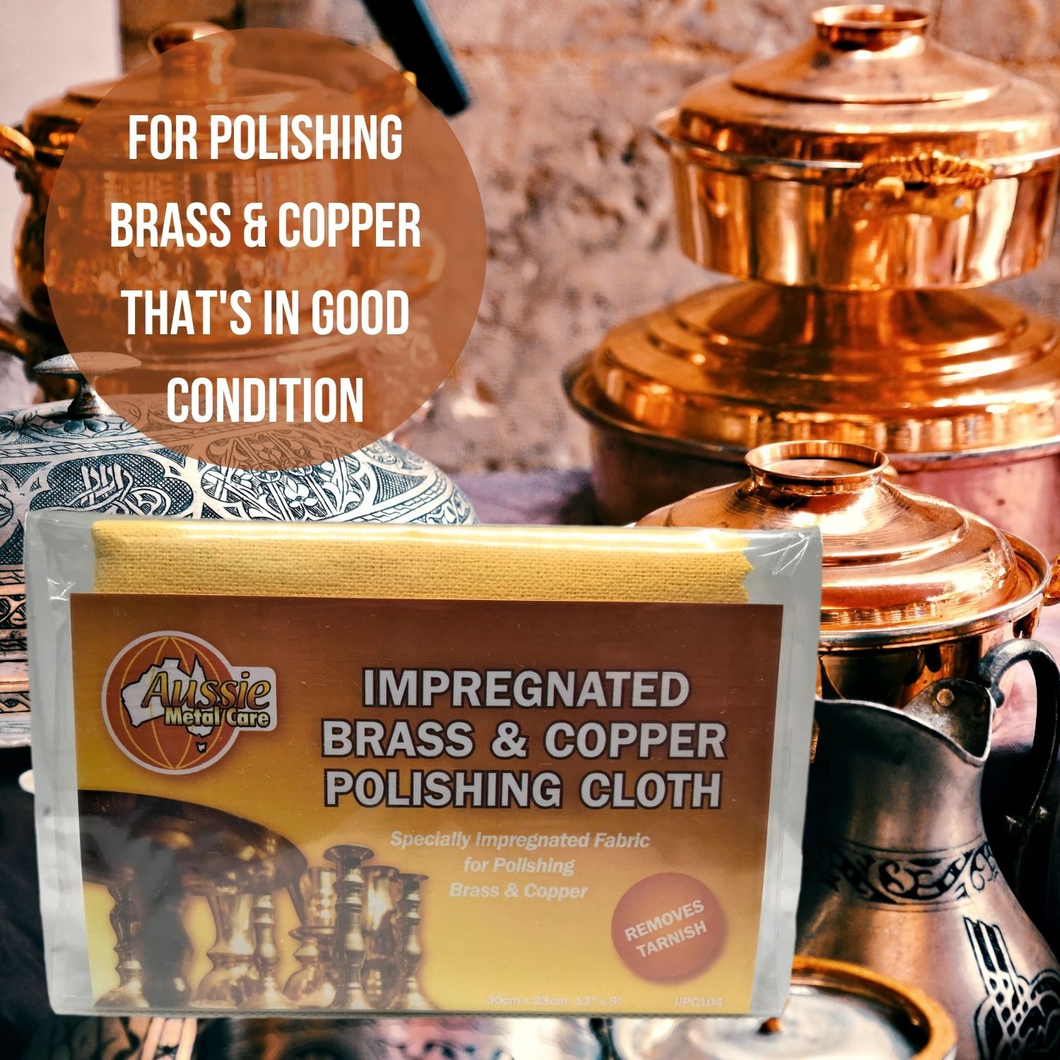 Large Impregnated Brass Polishing Cloth - Priory Polishes
