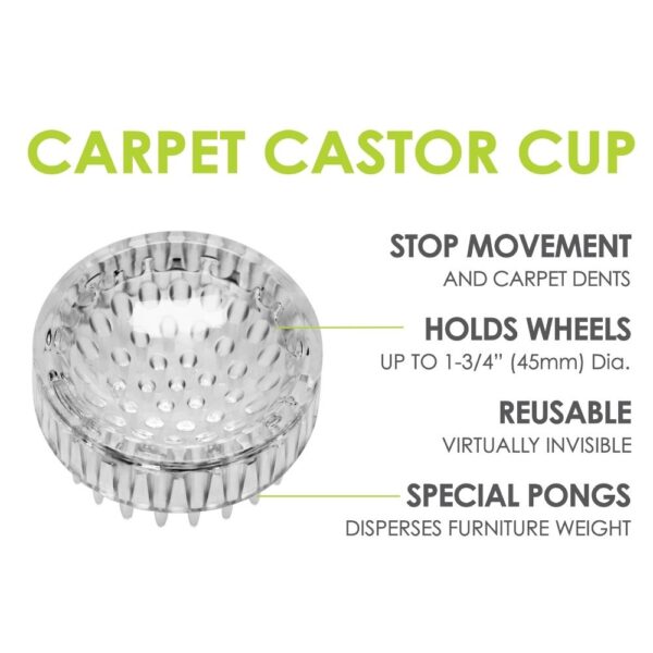 CB410 Slipstick Castor Cups For Carpet