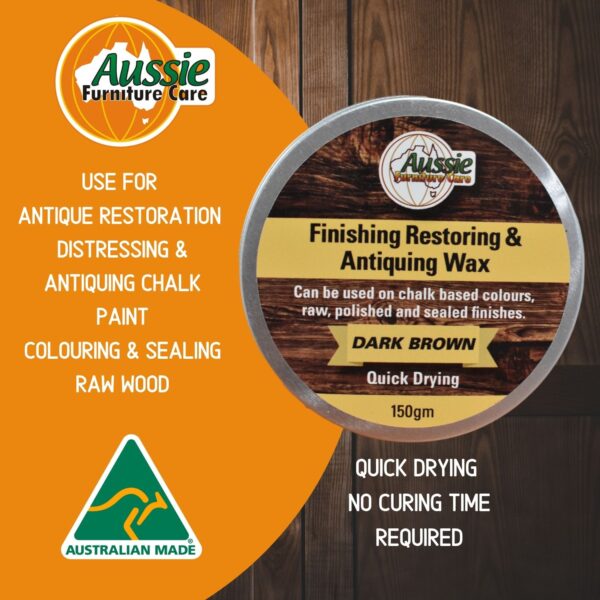 AFCFFSWCOMBOAustralian Made AFC Finishing Restoration Wax Dark Brown 1 A