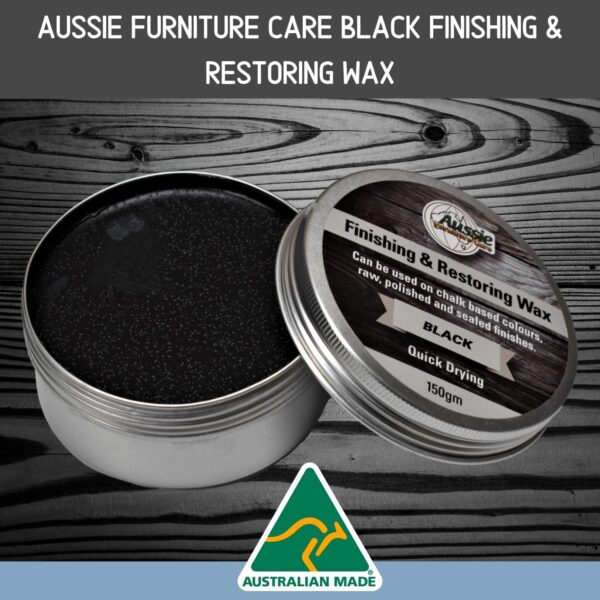 AFCFFSWCOMBOAustralian Made Aussie Furniture Care Black Finishing Restoring Wax