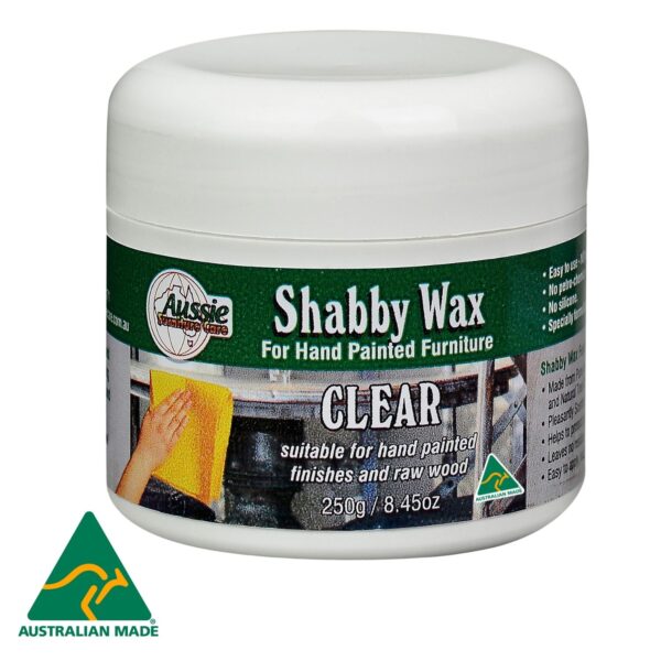 AFCFFSWCOMBOAustralian SWHPF250C AFC Shabby Wax Finishing Wax Paste Clear 250Gr Jar