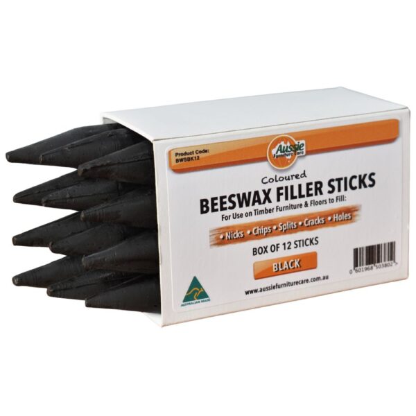 BFSBL12 Beeswax Filler Sticks 12 Pack BLACK FL